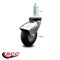 Service Caster 3 Inch Bright Chrome Hooded Neoprene Rubber 3/8 Inch Threaded Stem Caster SCC SCC-TS03S310-NPRB-BC-381615 - alternate 2